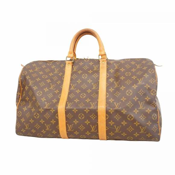 LOUIS VUITTON Authentic Brown Monogram Keepall 50 Boston Bag
